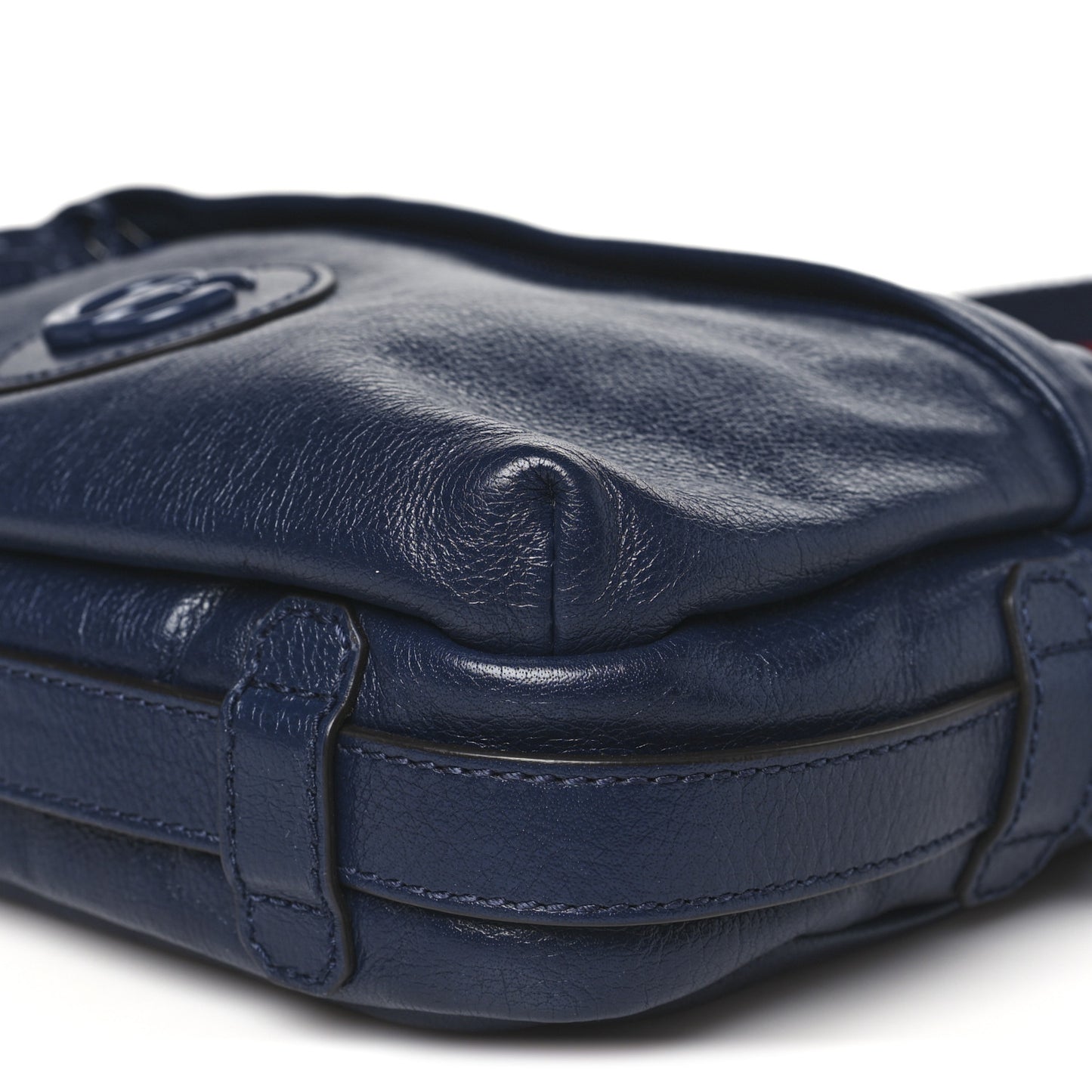 Piuma Lux Energy Web Monochrome Double G Crossbody Bag Blue Agata