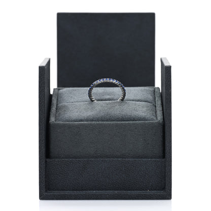 David Yurman Platinum Blue Sapphire 1.85mm Eden Eternity Band Ring 49 5 3 of 5