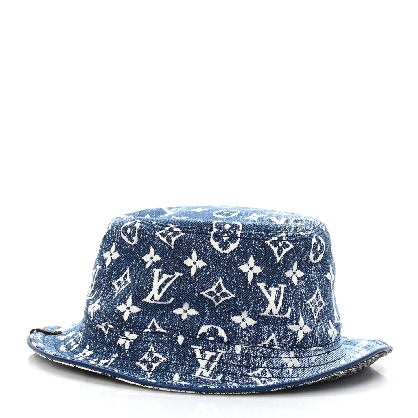 Monogram Denim Jacquard Bob Bucket Hat M Blue