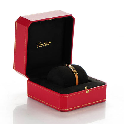 Cartier 18K Yellow Gold Lambskin 3 Motif LOVE Bracelet Brown 8 of 8