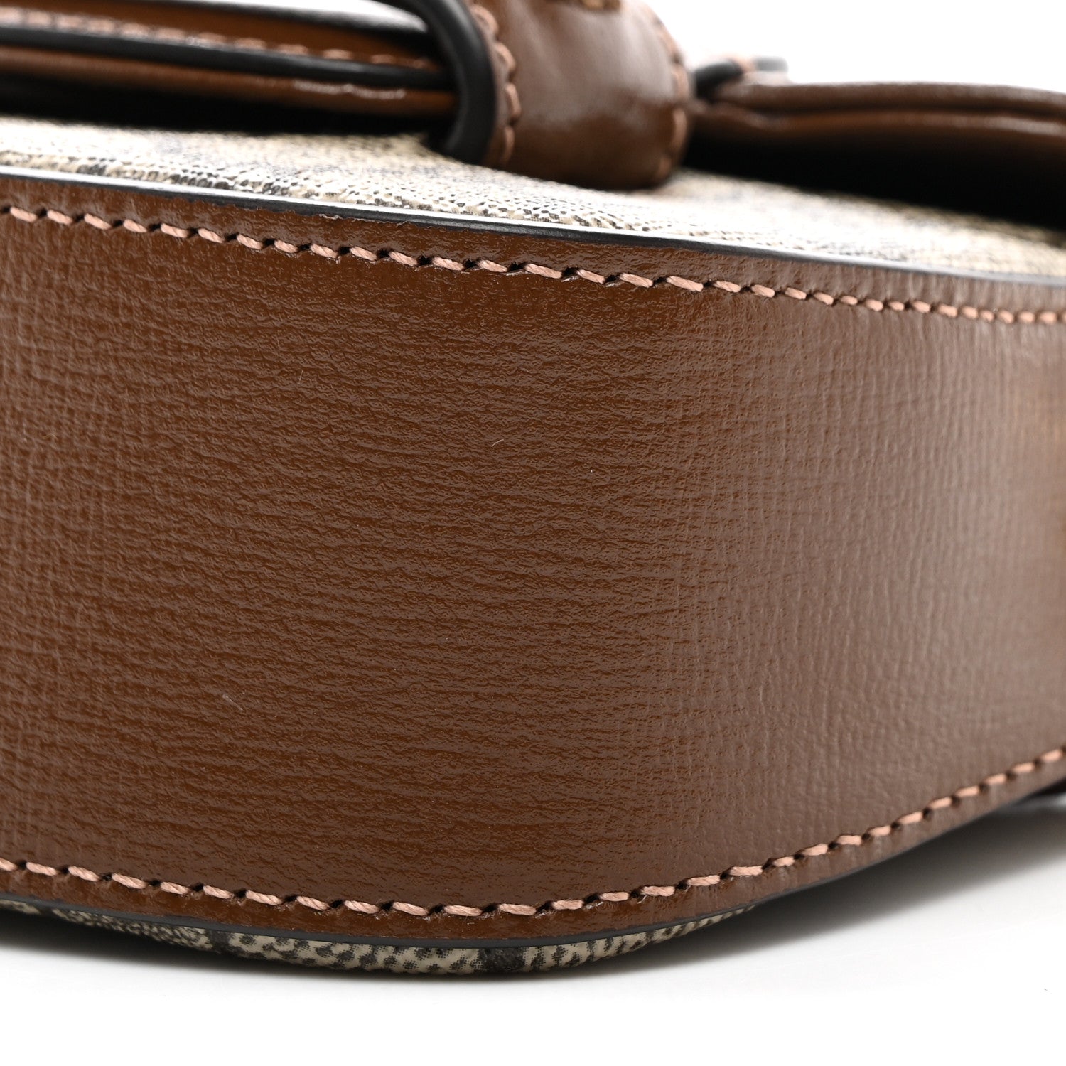 Gucci GG Supreme Monogram Azalea Calfskin Web Horsebit 1955 Wallet On Strap Beige Ebony Brown Sugar 10 of 10