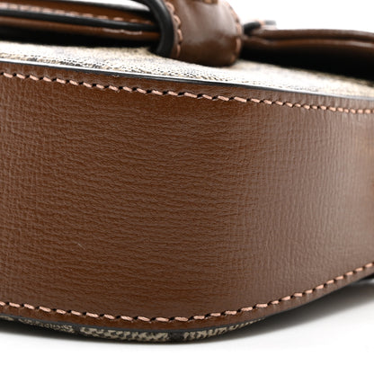 Gucci GG Supreme Monogram Azalea Calfskin Web Horsebit 1955 Wallet On Strap Beige Ebony Brown Sugar 10 of 10