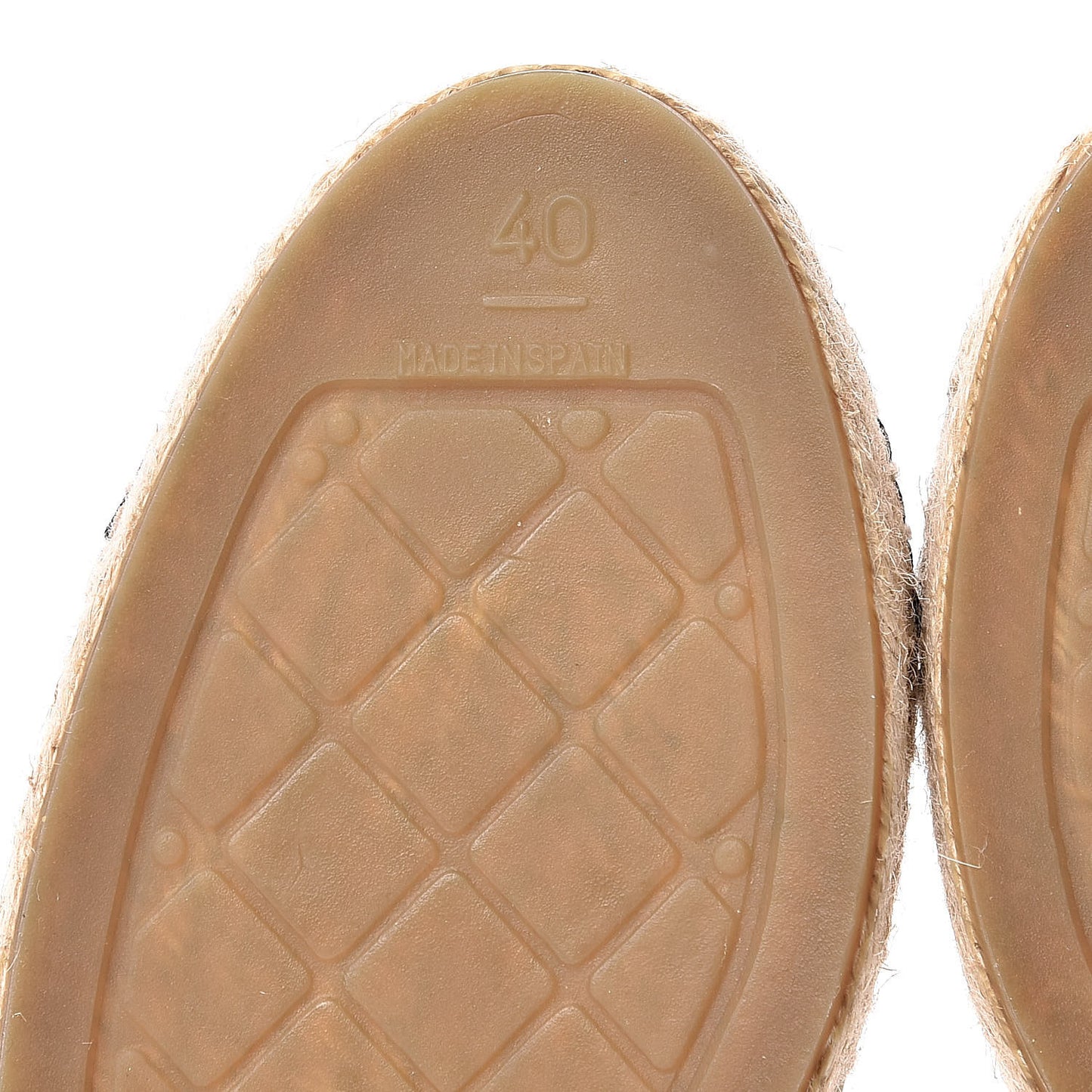 Iridescent Goatskin CC Espadrilles 40 Ivory Black