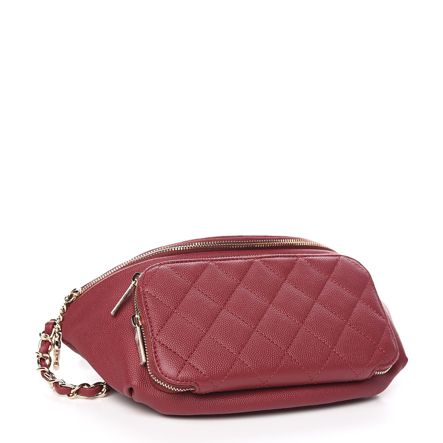 Chanel Caviar Quilted Business Affinity Waist Belt Bag Burgundy 4 of 10