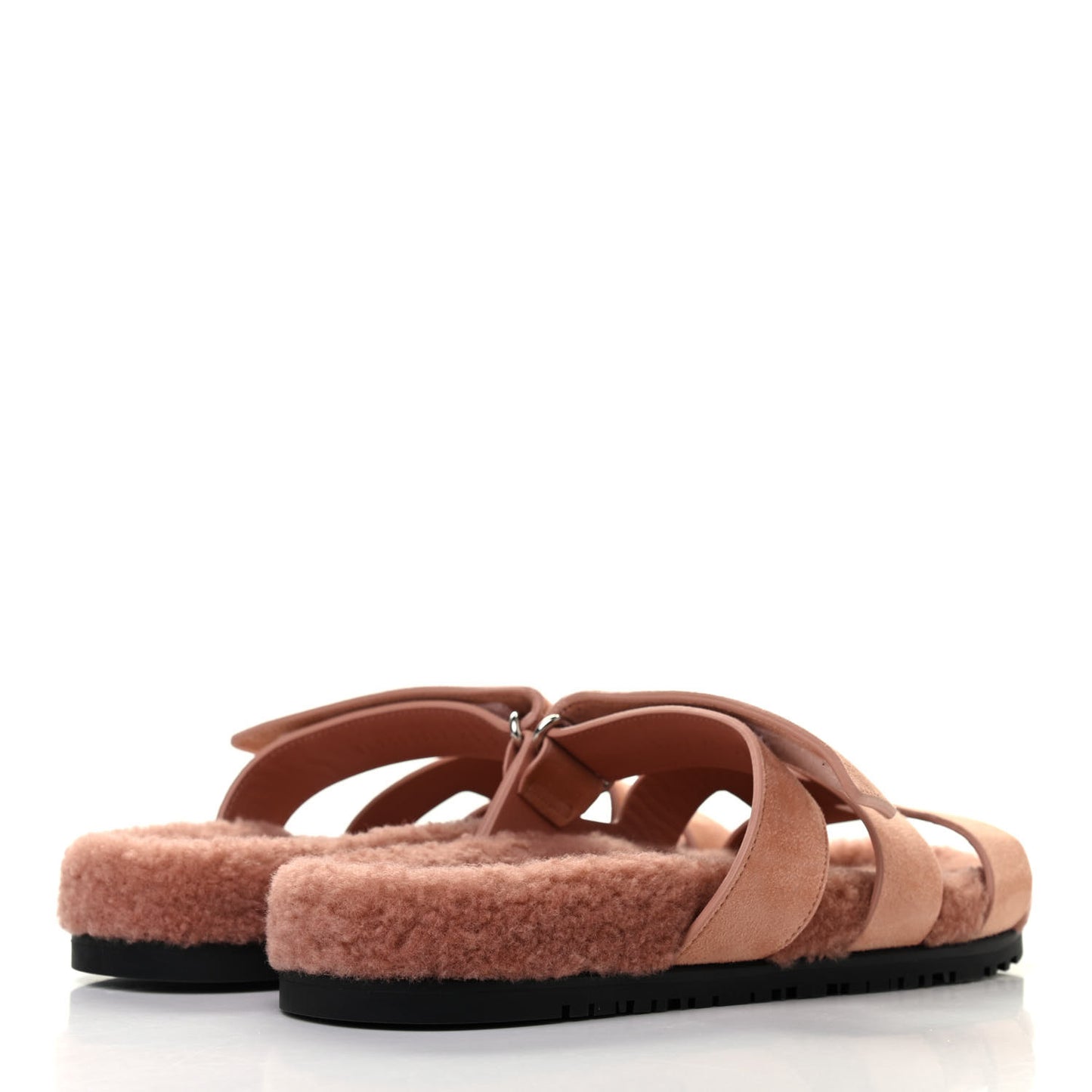 Suede Goatskin Woolskin Womens Chypre Sandals 41 Rose Aube