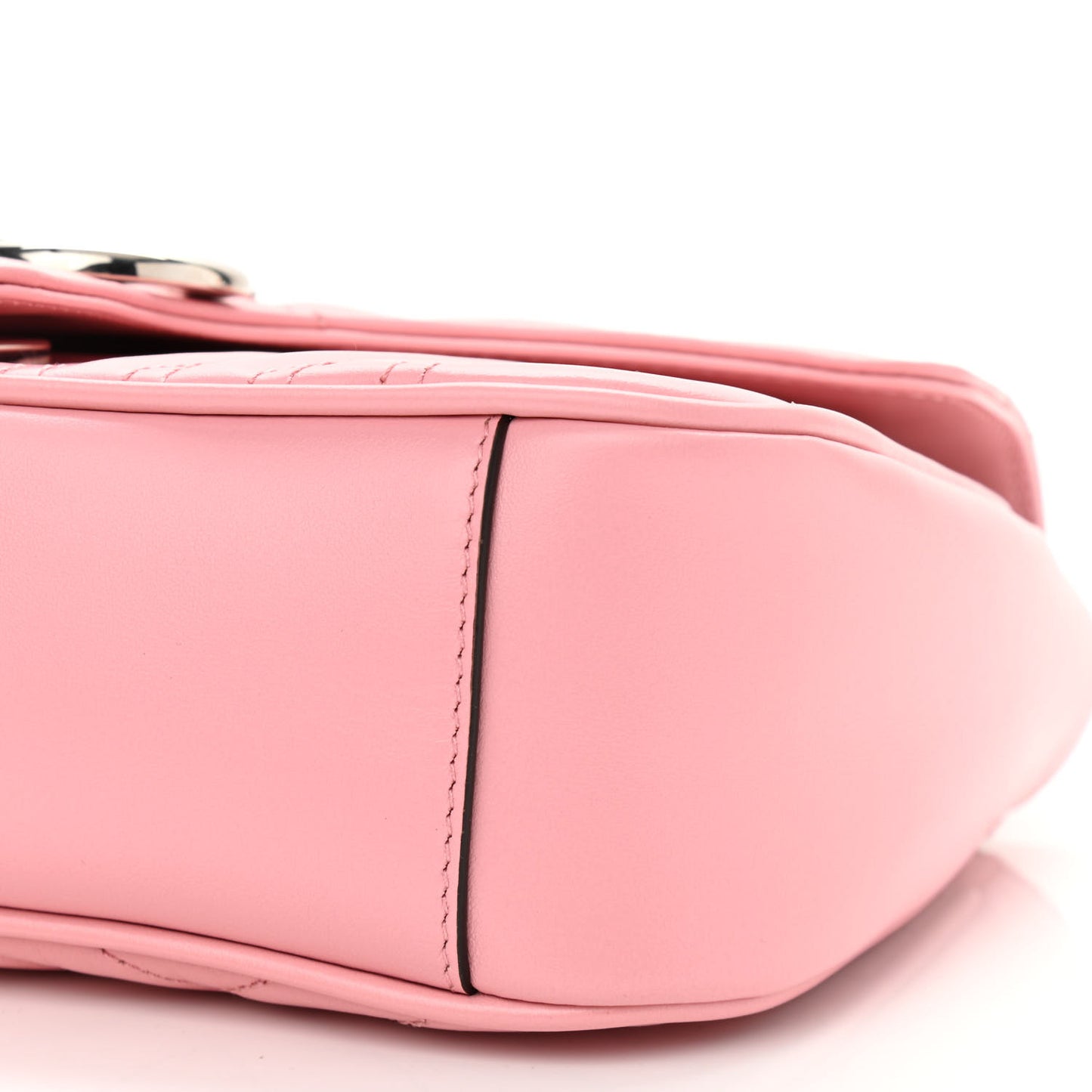 Calfskin Matelasse Small GG Marmont Shoulder Bag Wild Rose