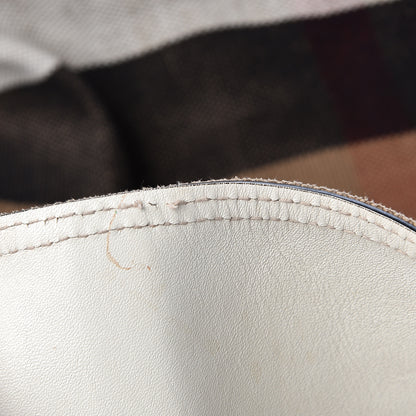 Burberry Canvas Mega Check Medium Ashby Hobo White 16 of 26