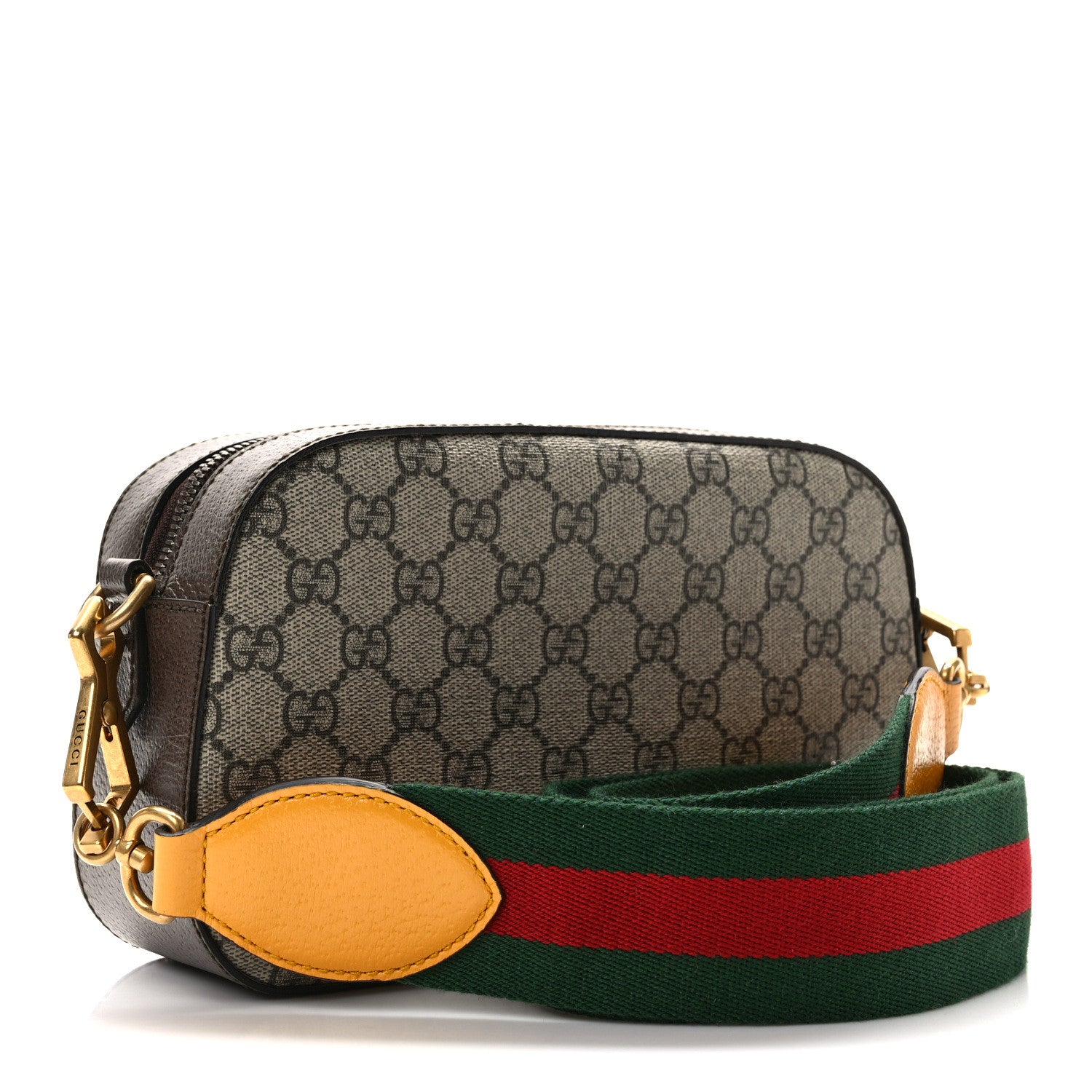 Gucci GG Supreme Monogram Web Neo Vintage Shoulder Bag Beige New Acero Crop 3 of 10