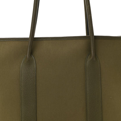 Hermes Buffle Skipper Toile Garden 36 MM Zip Tote Vert Veronese 7 of 15