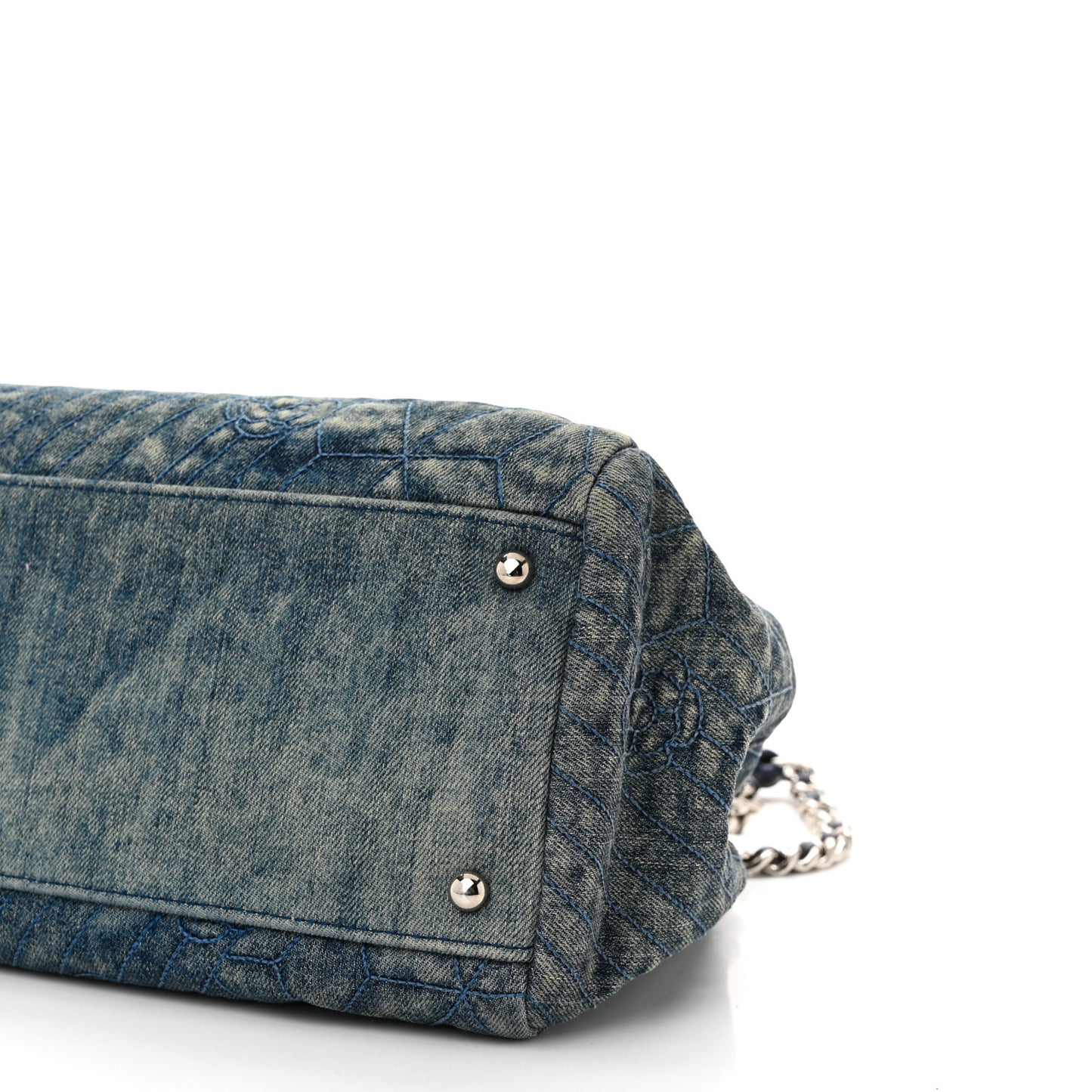 Denim Camellia Embroidered Medium Just Mademoiselle Blue