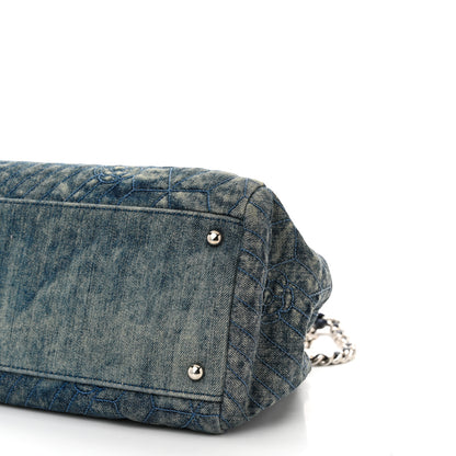 Chanel Denim Camellia Embroidered Medium Just Mademoiselle Blue 11 of 11