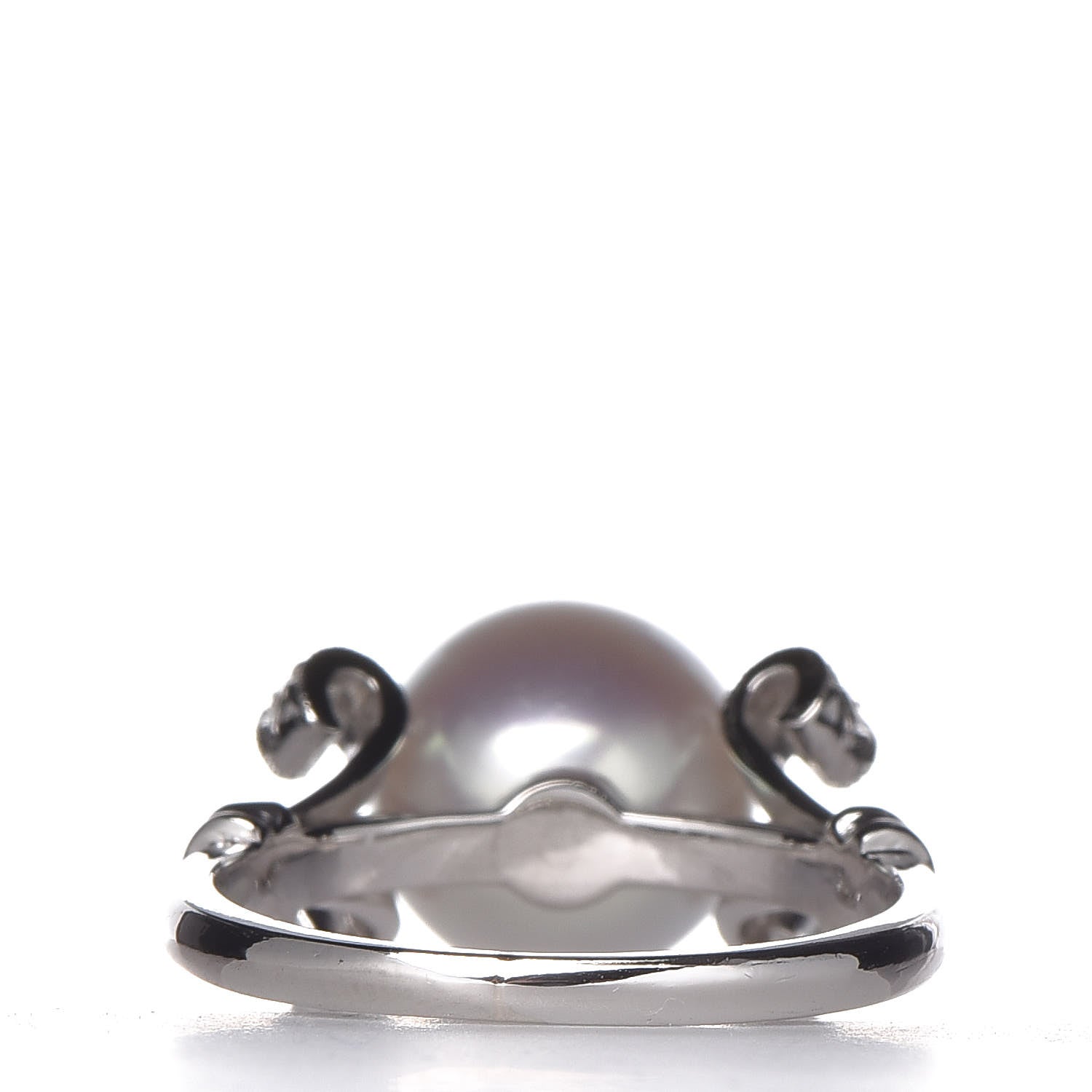 Mikimoto Platinum Diamond Akoya Pearl Ring 49 5 4 of 5