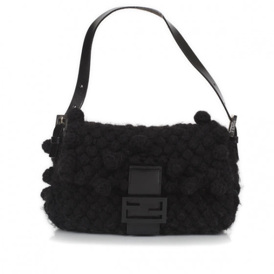 Fendi Woven Knit Baguette Black 1 of 12