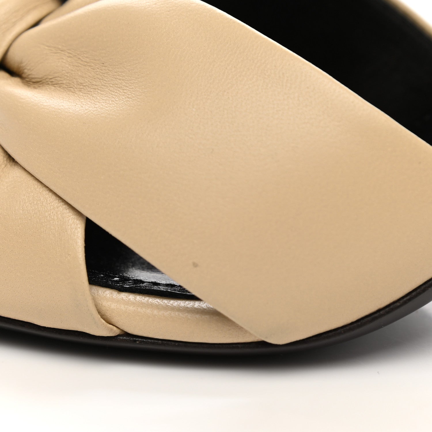 Saint Laurent Lambskin Bianca Mules 37.5 Beige 9 of 9