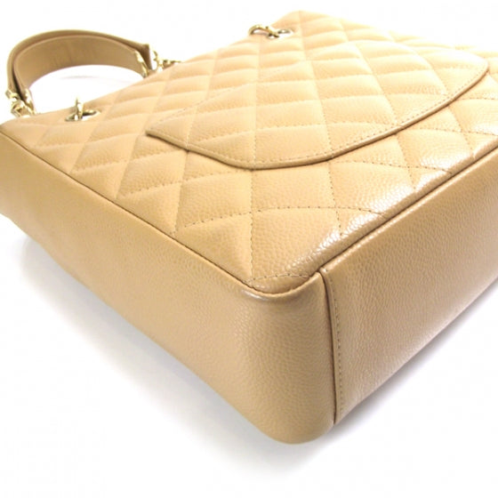 Caviar Petit Shopping Tote PST Beige