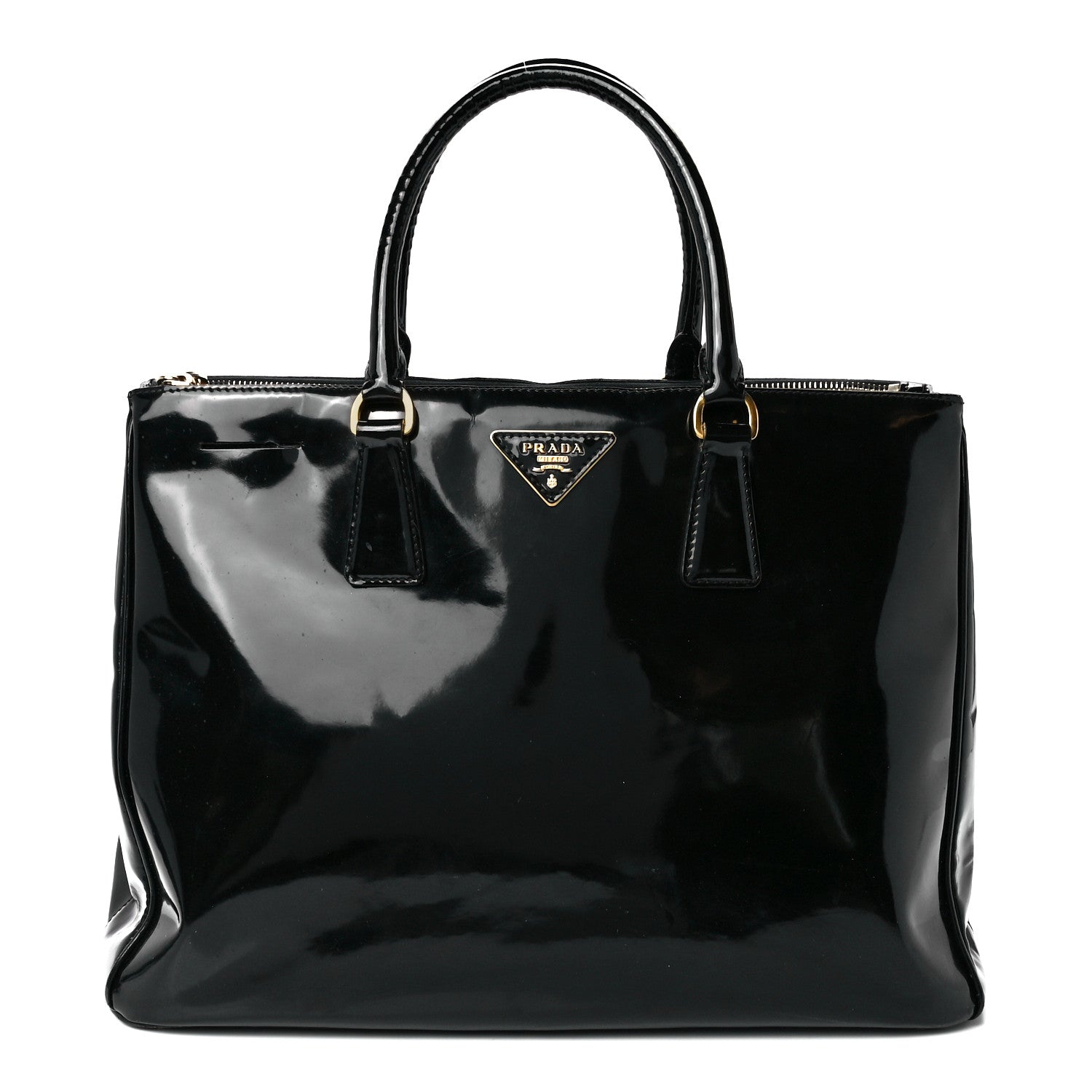 Prada Spazzolato Large Galleria Double Zip Tote Black 1 of 12