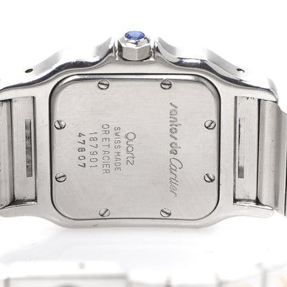 Cartier Stainless Steel 18K Yellow Gold 29mm Santos De Cartier Galbee Quartz Watch Silver 4 of 5