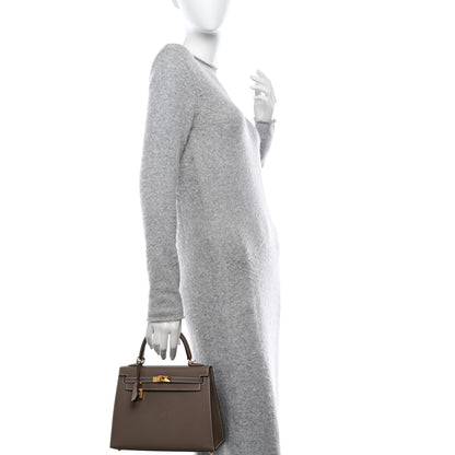 Hermes Epsom Kelly Sellier 25 Etoupe 2 of 11