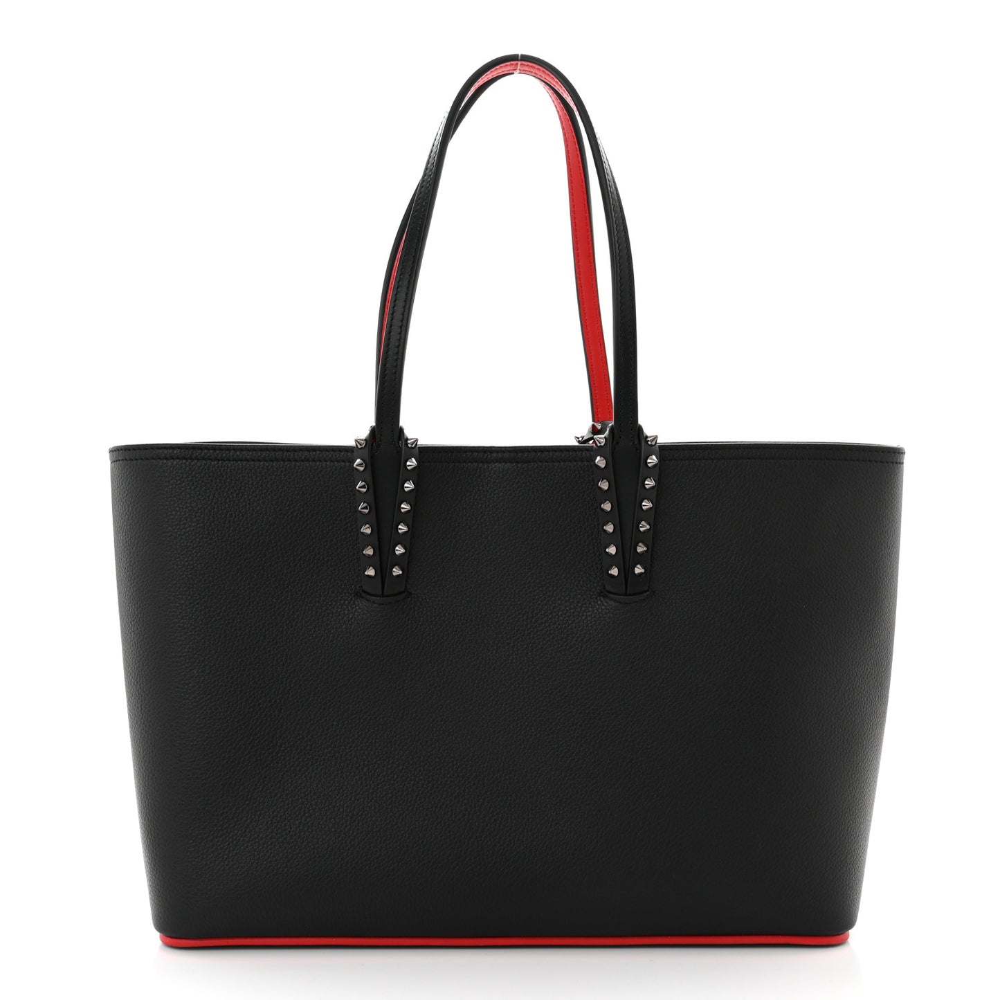 Calfskin Spikes Small East West Cabata Tote Black