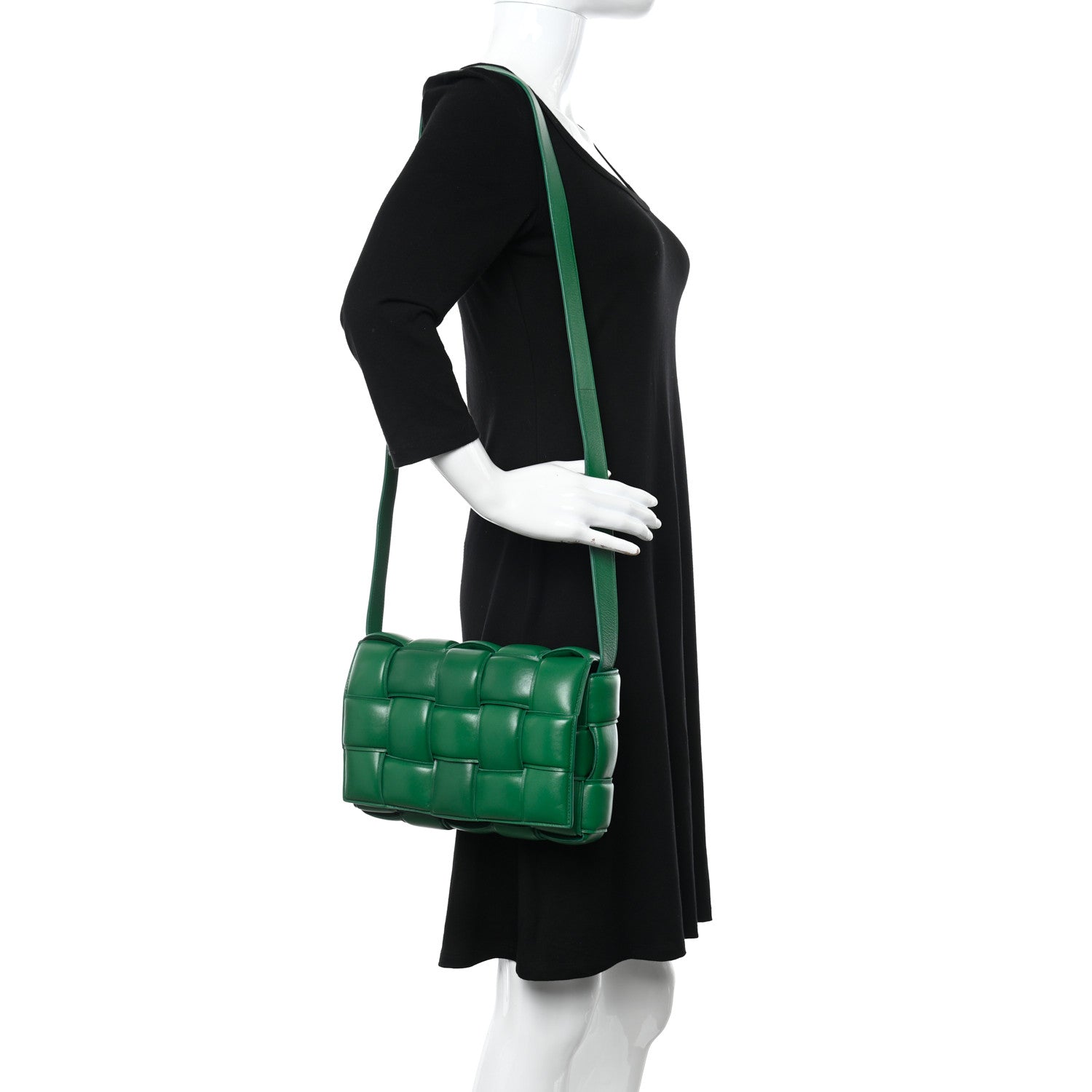 Bottega Veneta Nappa Maxi Intreccio Padded Cassette Crossbody Bag Racing Green 2 of 11