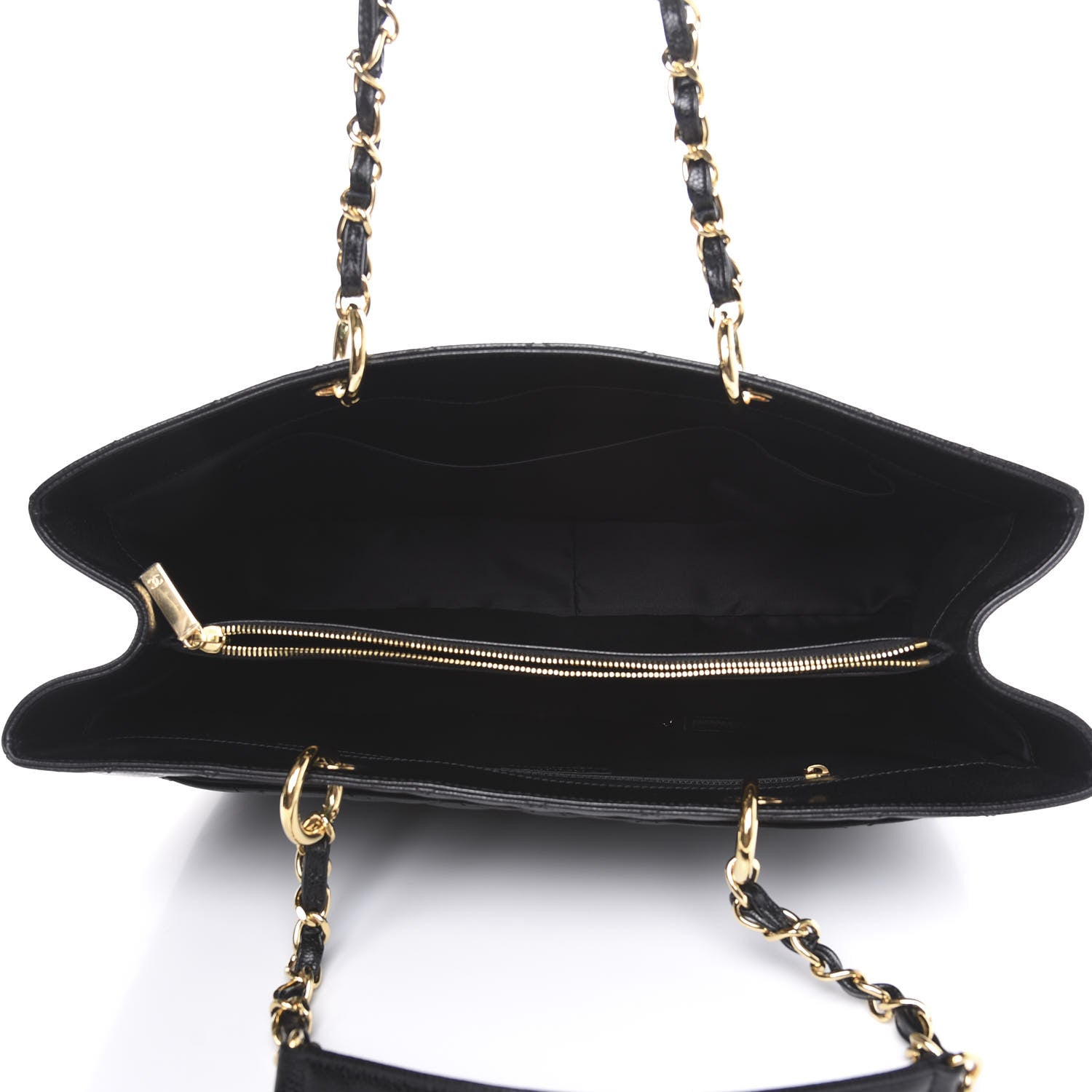 Chanel Caviar Quilted XL Grand Shopping Tote GST Black 5 of 11