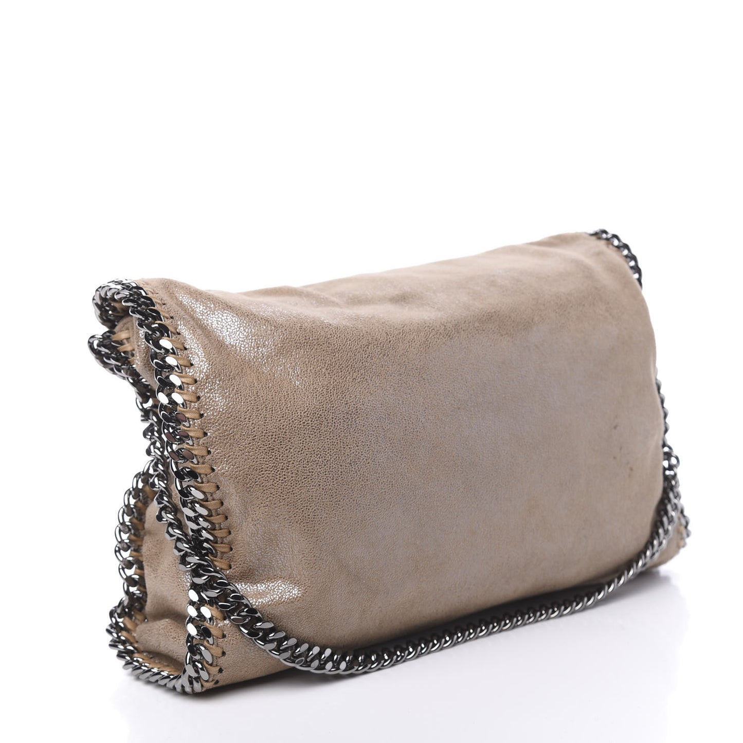 Shaggy Deer Falabella Fold Over Tote Taupe