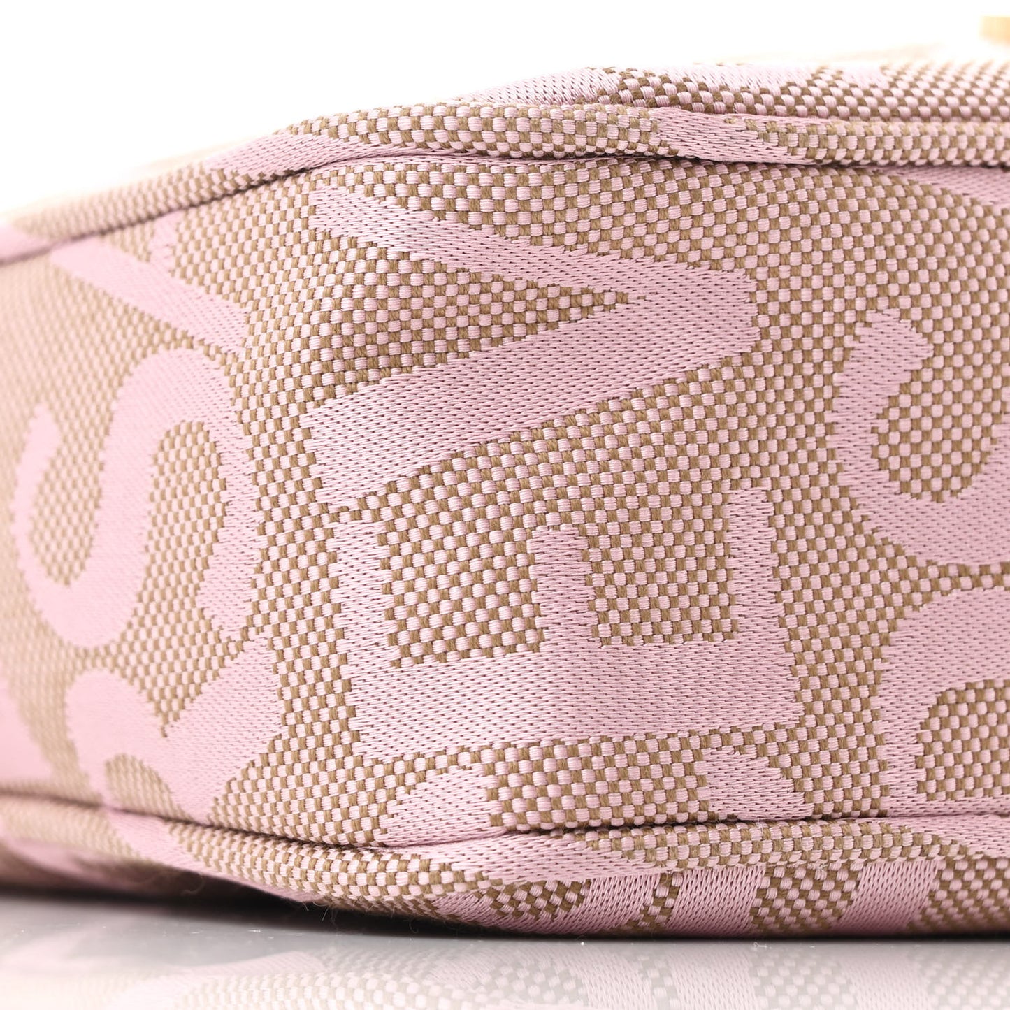 Calfskin Canvas Allover La Medusa Shoulder Bag Pink