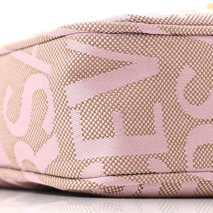Versace Calfskin Canvas Allover La Medusa Shoulder Bag Pink 9 of 11