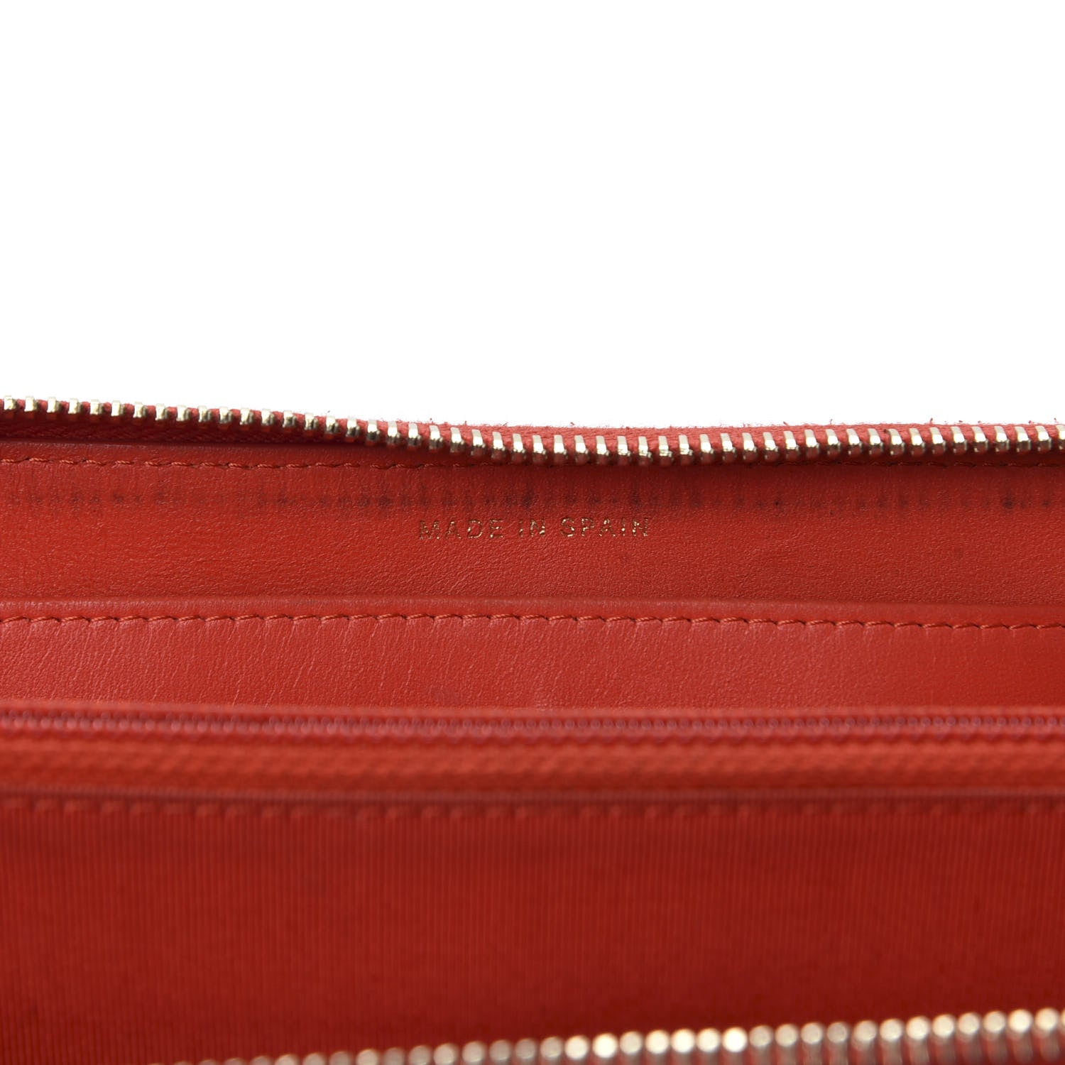 Chanel Lambskin Quilted Large Gusset Zip Around Wallet Red 10 of 12
