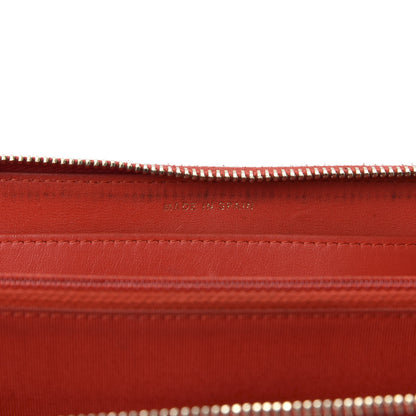 Chanel Lambskin Quilted Large Gusset Zip Around Wallet Red 10 of 12