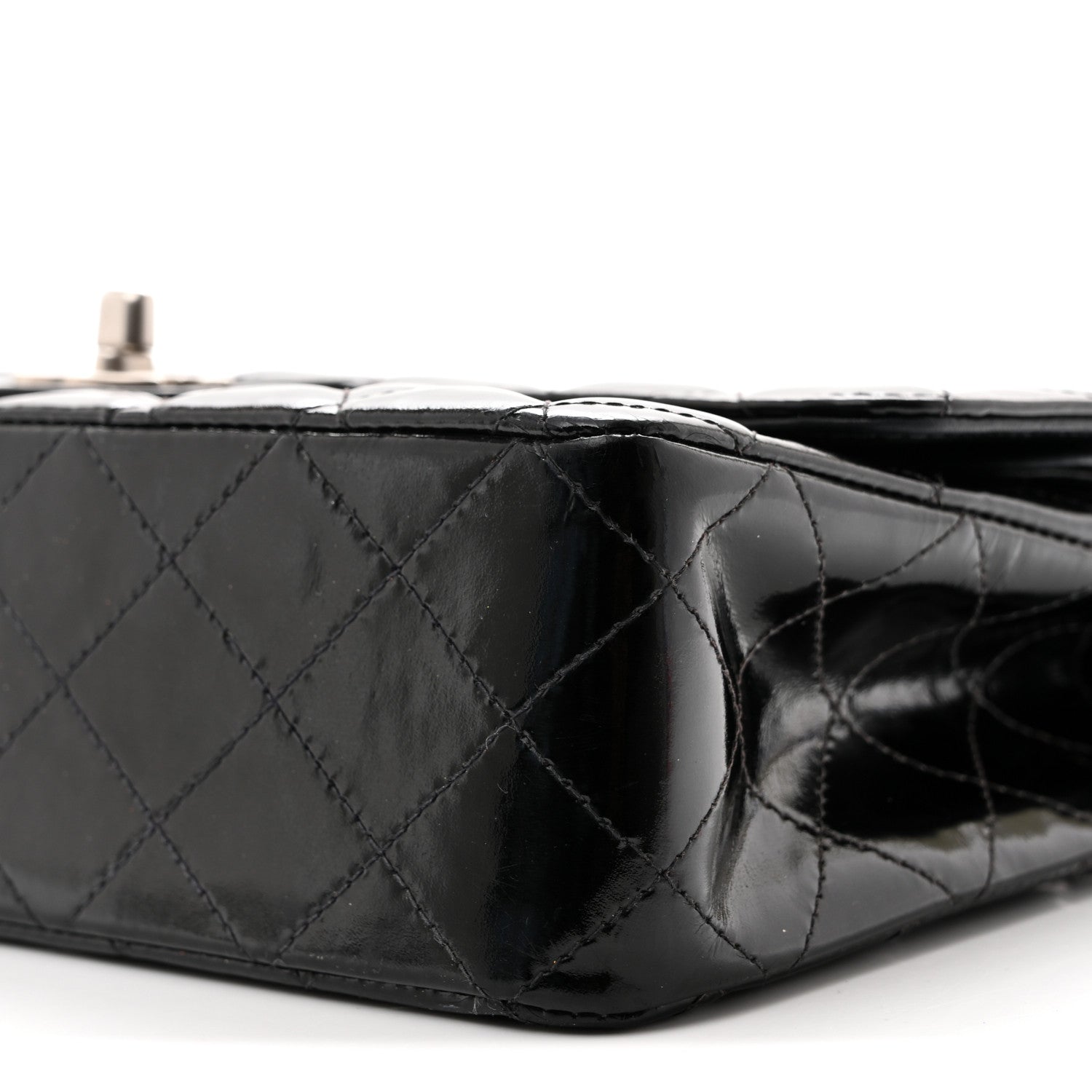 Chanel Patent Quilted Medium Double Flap Black 10 of 10
