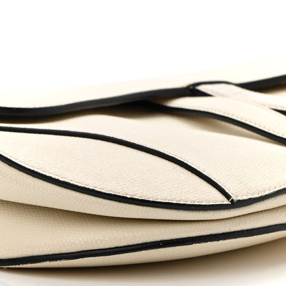 Christian Dior Grained Calfskin Saddle Bag White 7 of 9