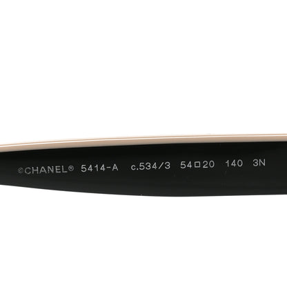 Chanel Acetate CC Butterfly Sunglasses 5414-A Black Beige 5 of 7