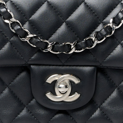 Chanel Lambskin Quilted Mini Rectangular Flap Black 9 of 12