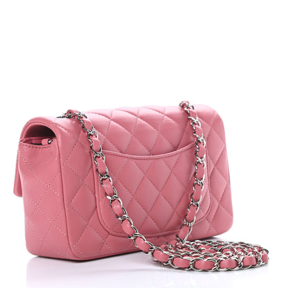 Chanel Lambskin Quilted Mini Rectangular Flap Pink 3 of 10
