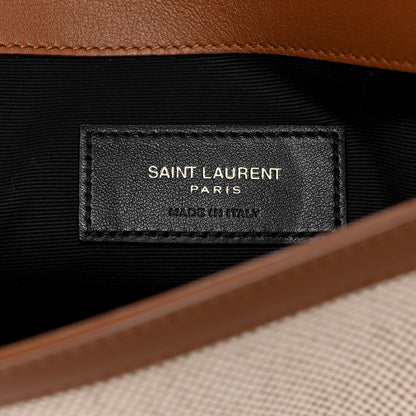 Saint Laurent Canvas Uptown Pouch Natural Beige Brick 6 of 7