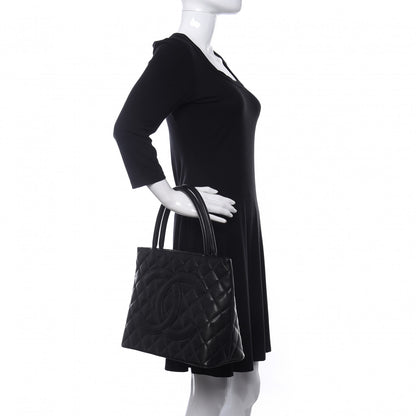 Chanel Caviar Quilted Medallion Tote Black 2 of 12