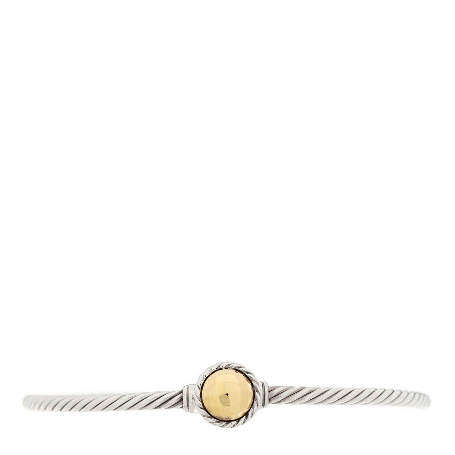 Sterling Silver 18K Yellow Gold Hematite 3mm Chatelaine Bracelet
