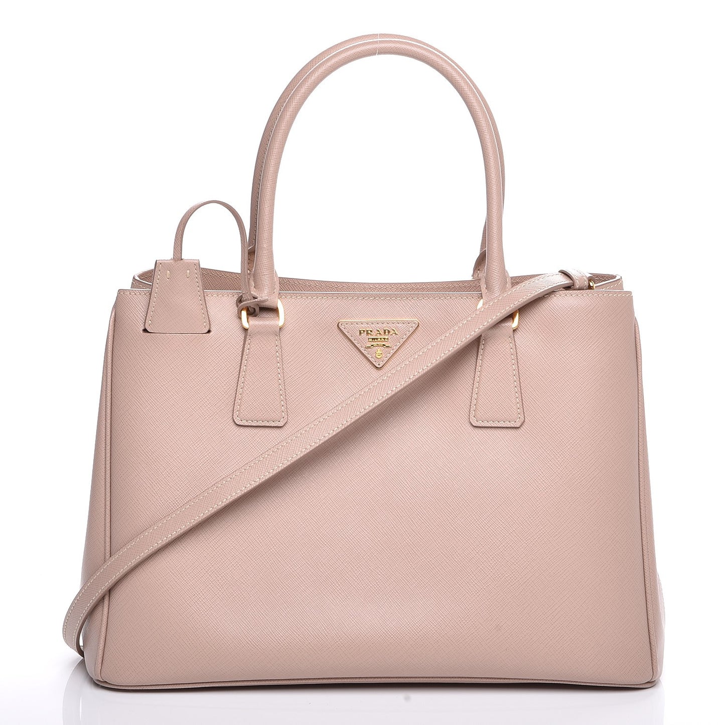 Saffiano Lux Medium Tote Cammeo