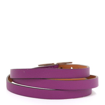 Hermes Swift Hapi 3 MM Triple Tour Wrap Bracelet S Anemone 3 of 8