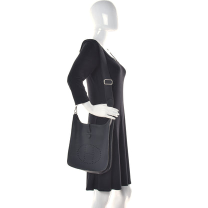 Hermes Taurillon Clemence Evelyne III PM Black 3 of 9