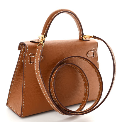 Hermes Epsom Mini Kelly Sellier 20 Gold 3 of 10