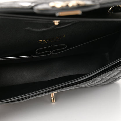 Chanel Patent Quilted Medium Double Flap Black 5 of 10