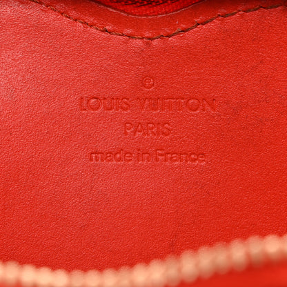 Louis Vuitton Vernis Heart Coin Purse Orange Sunset 6 of 7