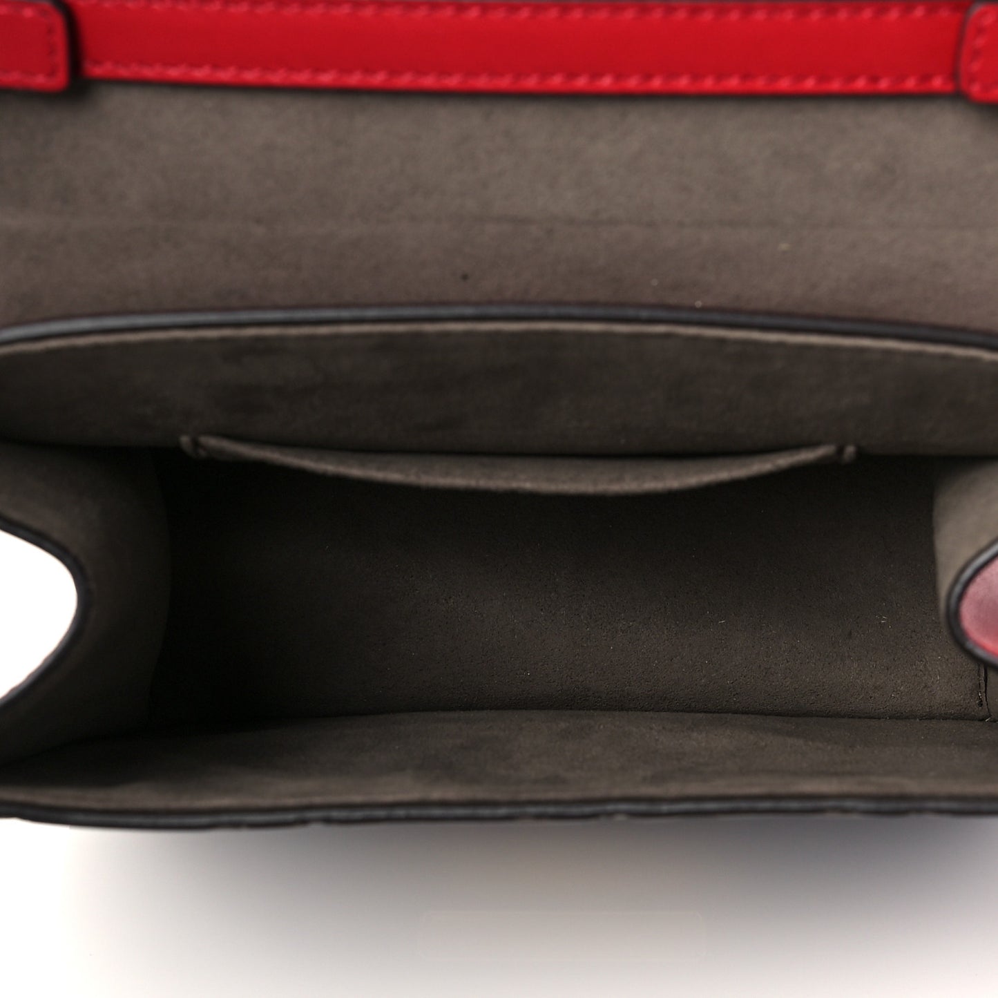 Vitello Century F is Fendi Bi-Color FF 1974 Embossed Small Kan I Shoulder Bag Fragola Maya Black