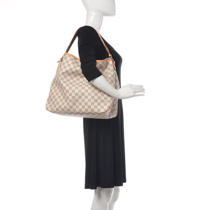 Louis Vuitton Damier Azur Delightful MM Rose Ballerine 2 of 11