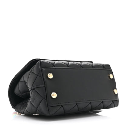 Chanel Goatskin Quilted Rainbow Extra Mini Coco Handle Flap Black 4 of 10