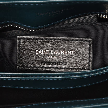 Saint Laurent Calfskin Y Quilted Monogram Toy Loulou Satchel Dark Turquoise 7 of 11