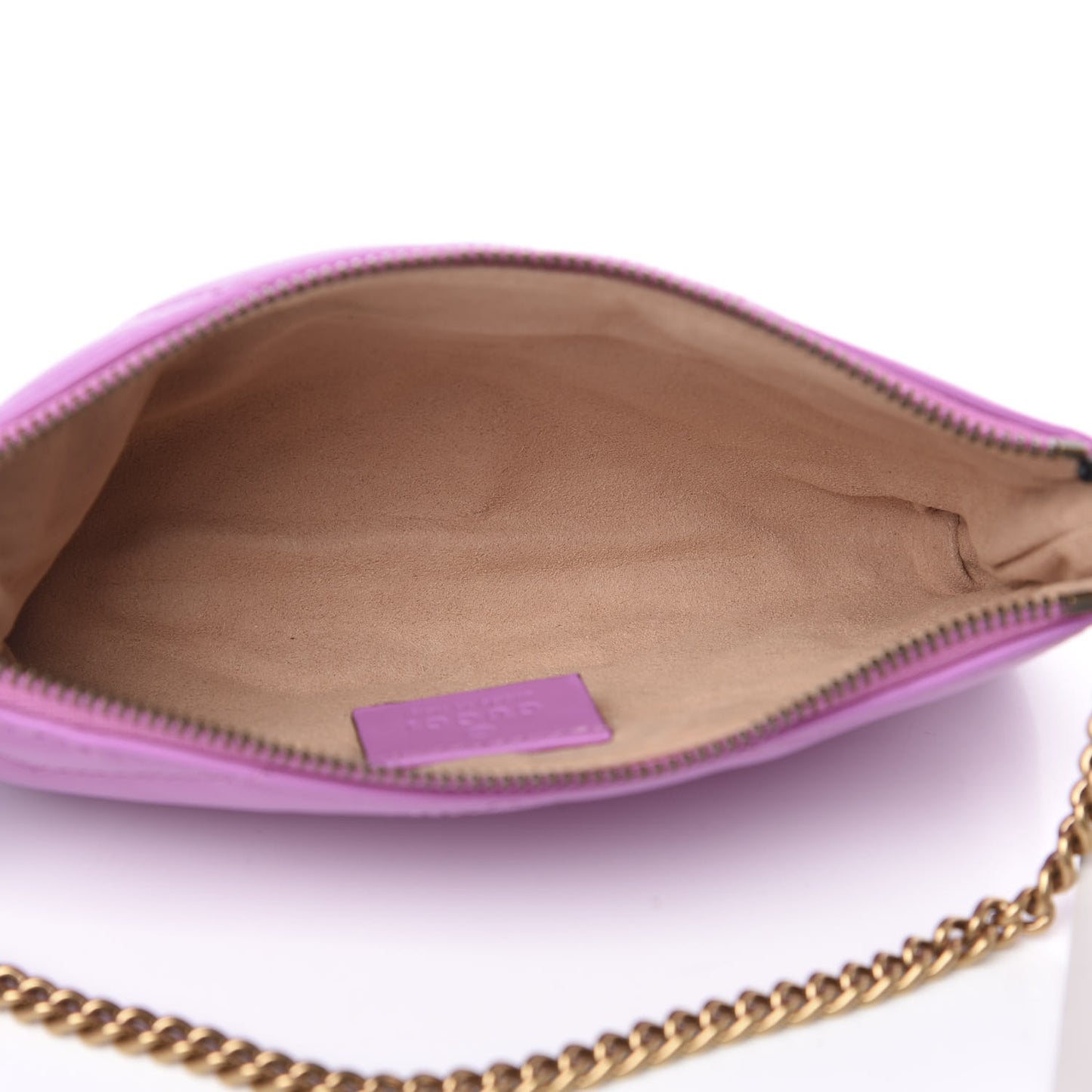 Calfskin Matelasse Mini GG Marmont Chain Bag Candy Mousse