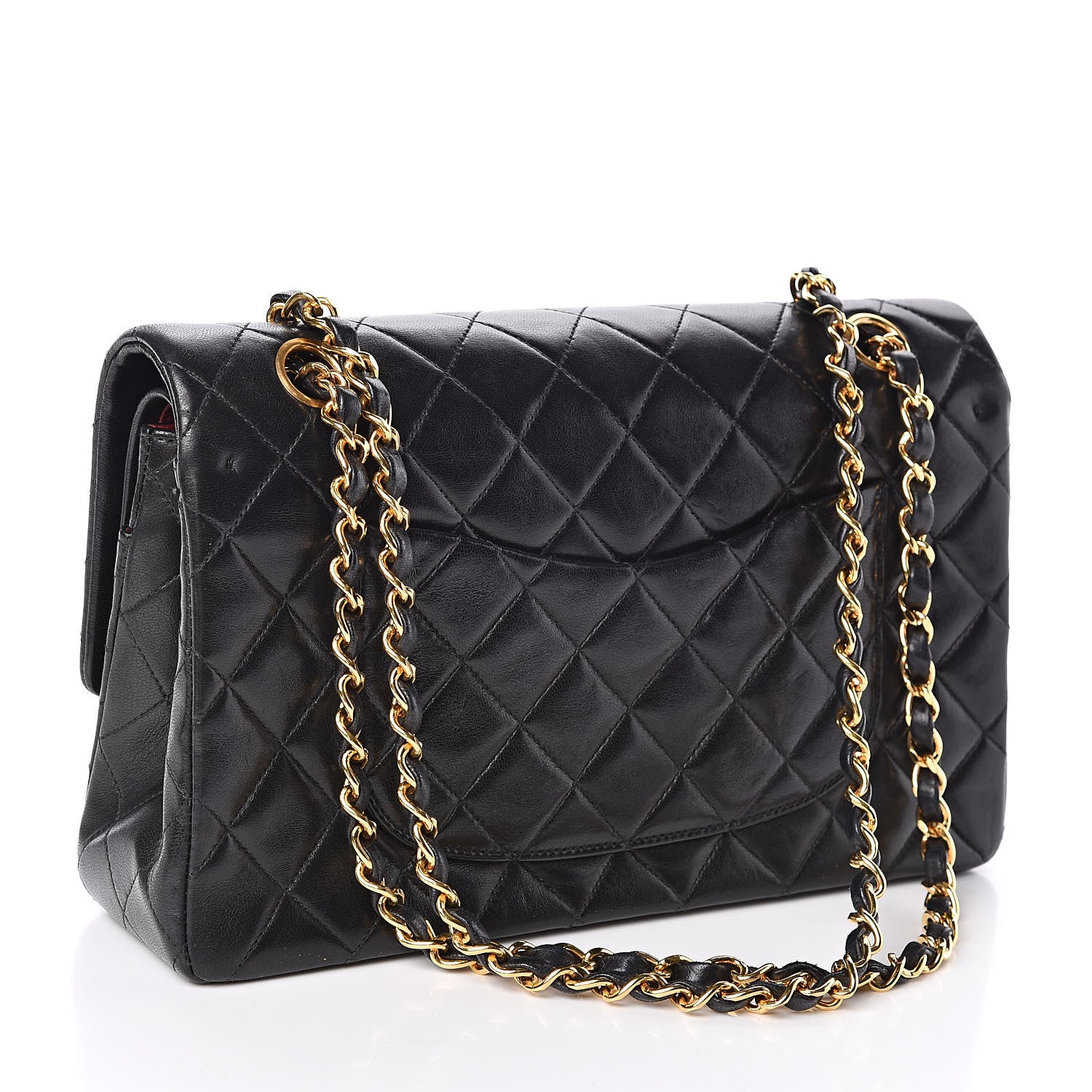 Chanel Lambskin Quilted Medium Double Flap Black 3 of 15